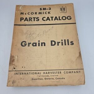 McCormick Parts Catalog International Harvester SM-3 Grain Drills Vintage